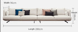 Nordic fabric sofa Simple modern self-contained small apartment  Italian minimalist 3 person living room sofa
