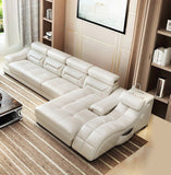Living room Sofa set диван мебель кровать muebles de sala L shape massage  leather sofa cama puff asiento sala futon
