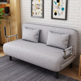 Multifunctional folding sofa bed, small apartment living room, lazy fabric, detachable and washable double single dual-purpose f