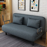 Multifunctional folding sofa bed, small apartment living room, lazy fabric, detachable and washable double single dual-purpose f