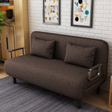 Multifunctional folding sofa bed, small apartment living room, lazy fabric, detachable and washable double single dual-purpose f