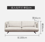 Nordic fabric sofa Simple modern self-contained small apartment  Italian minimalist 3 person living room sofa
