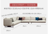 Nordic fabric sofa Simple modern self-contained small apartment  Italian minimalist 3 person living room sofa